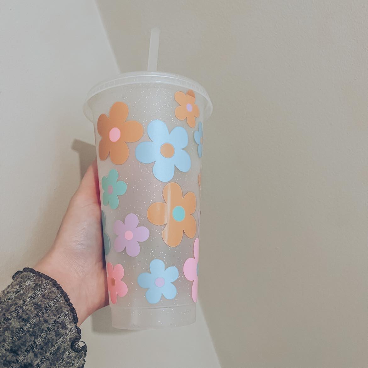 Flower Monogram Cold Cup