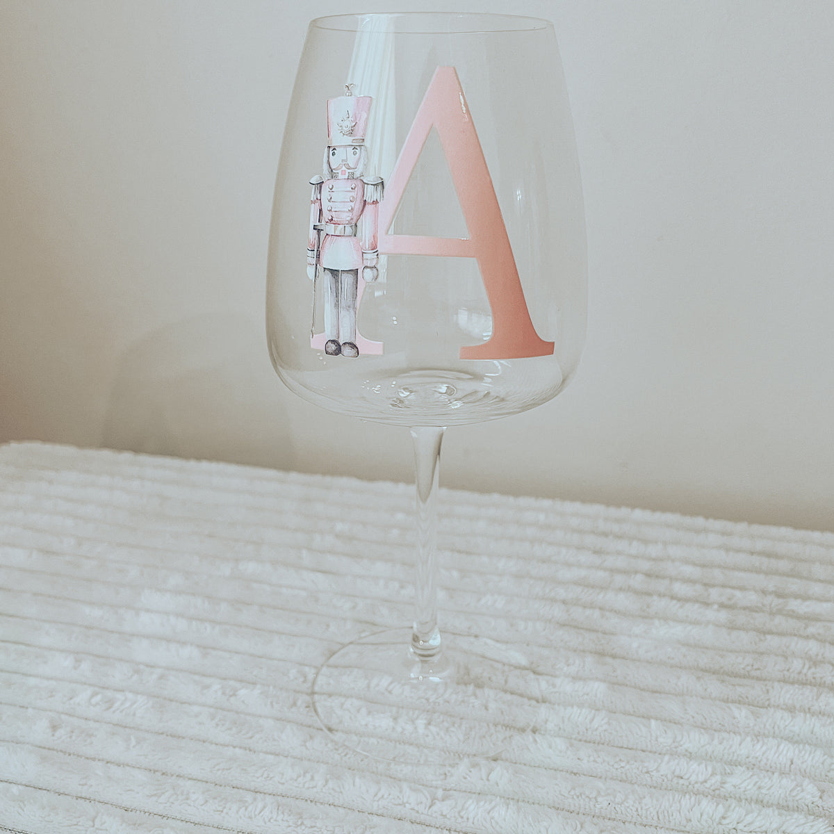 Pink Nutcracker Wine Glass