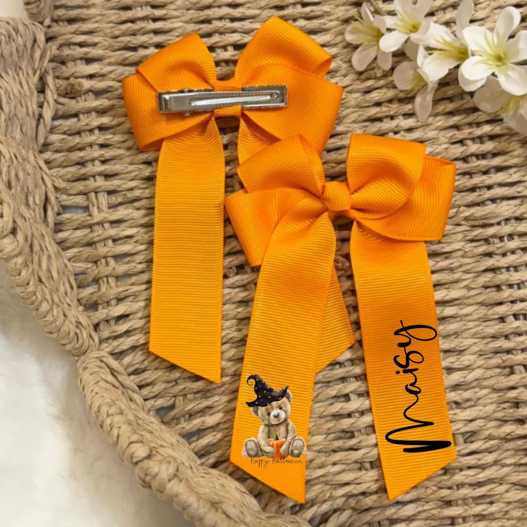 Teddy Halloween Bow