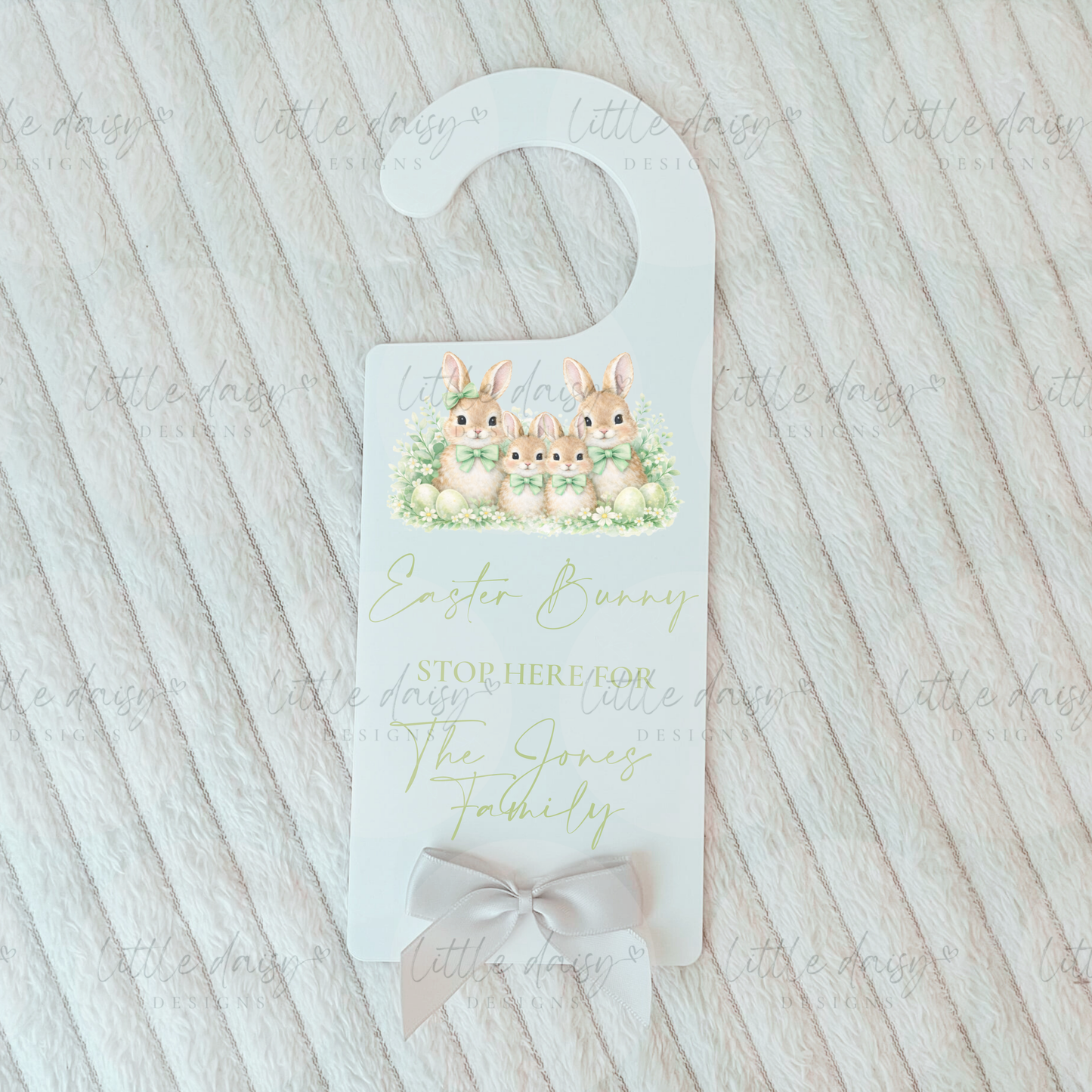 Easter Bunny Family Sign