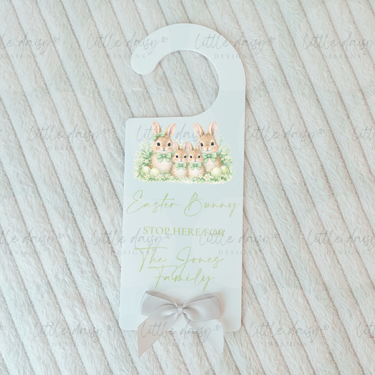 Easter Bunny Family Sign