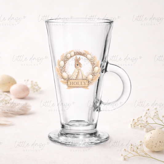 Bunny Wreath Milkshake Glass