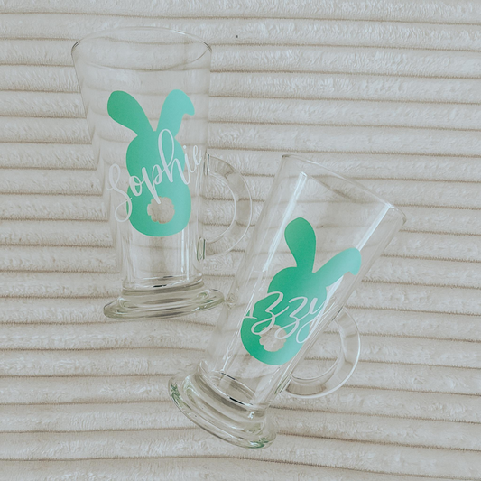 Bunny Name Milkshake Glass