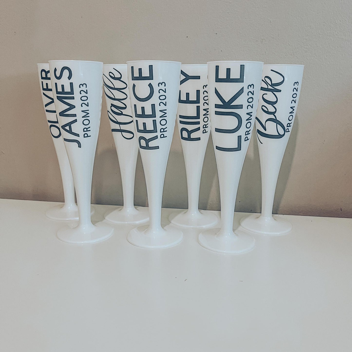 White Prom Flutes