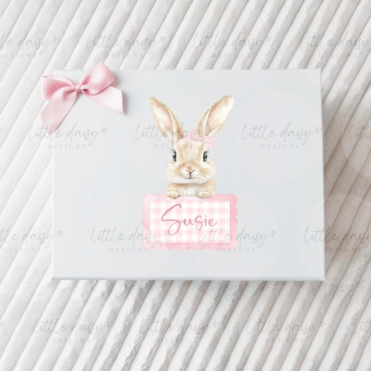 Gingham Bunny Gift Box