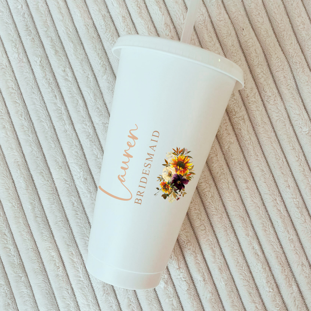 Autumn Sunflower Cold Cup