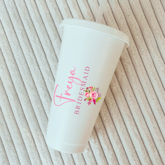 Pink Roses Cold Cup