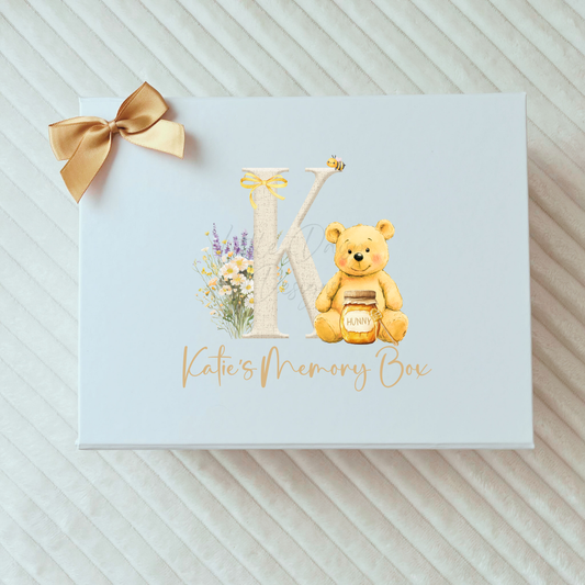 Honey Bear Initial Gift Box