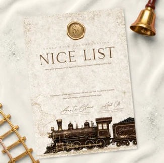 Nice List Certificate