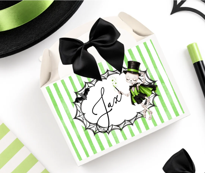 Green Skeleton Treat Box