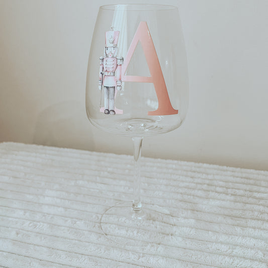 Pink Nutcracker Wine Glass