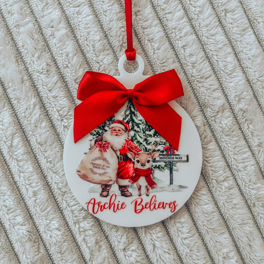 Santa & Reindeer Bauble