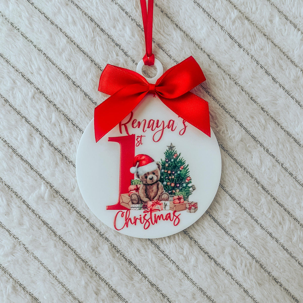 Teddy Bear 1st Christmas Bauble