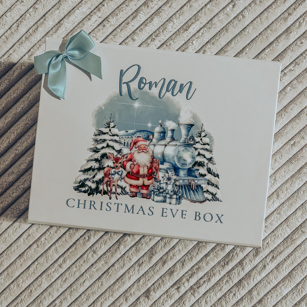 Blue Train Christmas Gift Box