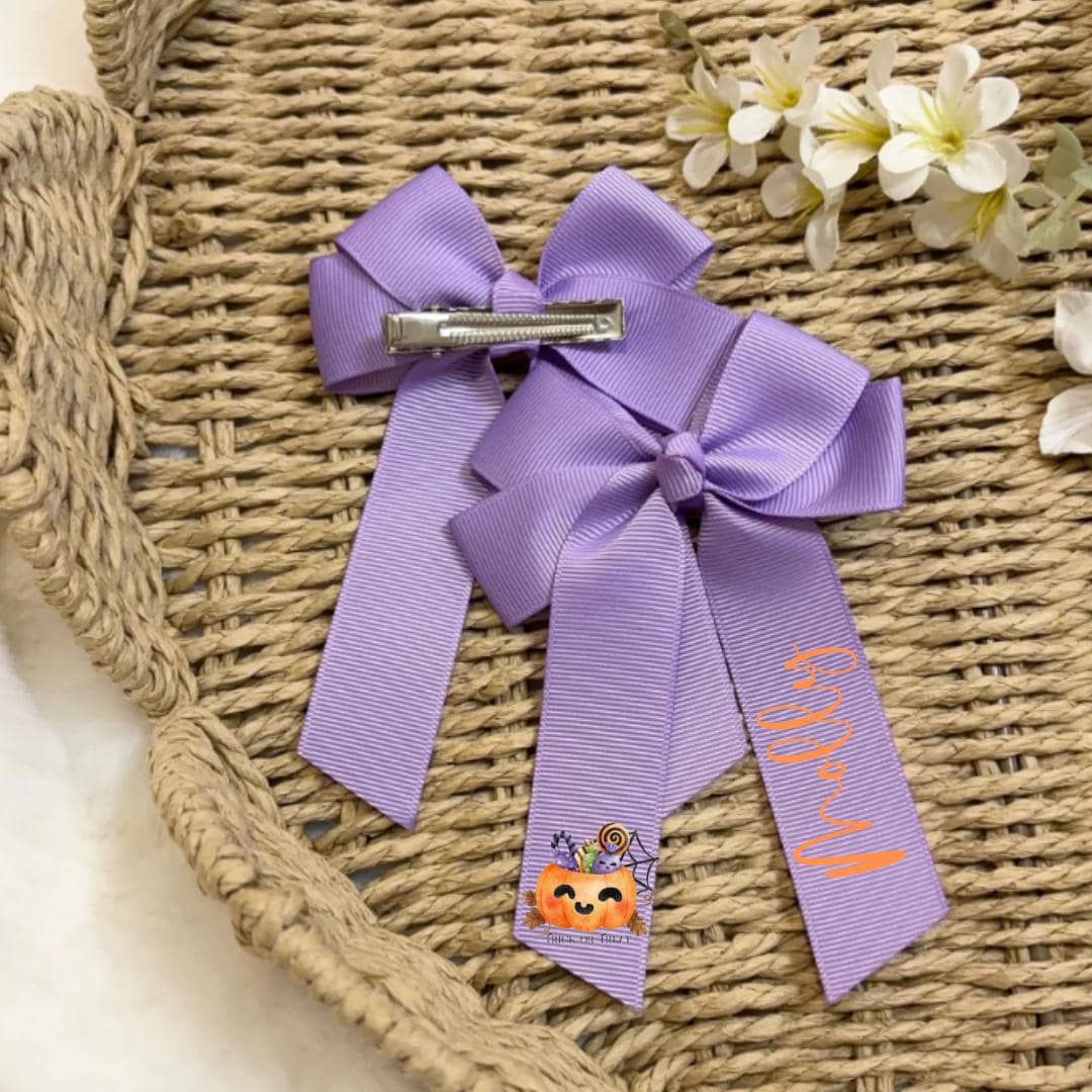 Pumpkin Halloween Bow