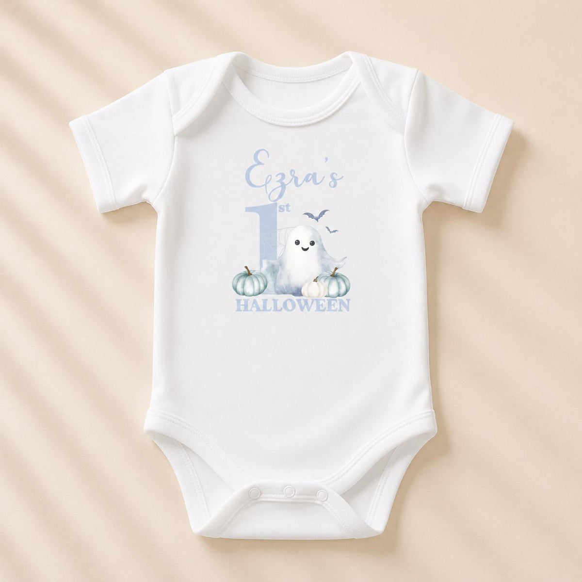 First Halloween Vest - Blue Ghost