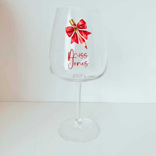 Teacher Wine Glass