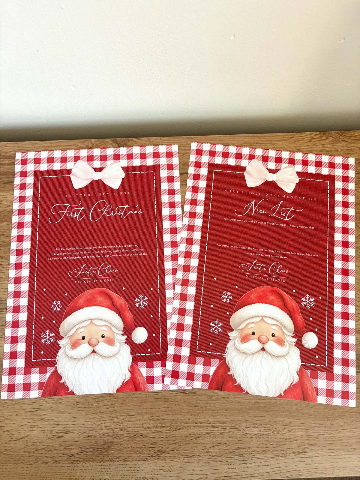 Red Gingham Santa Collection