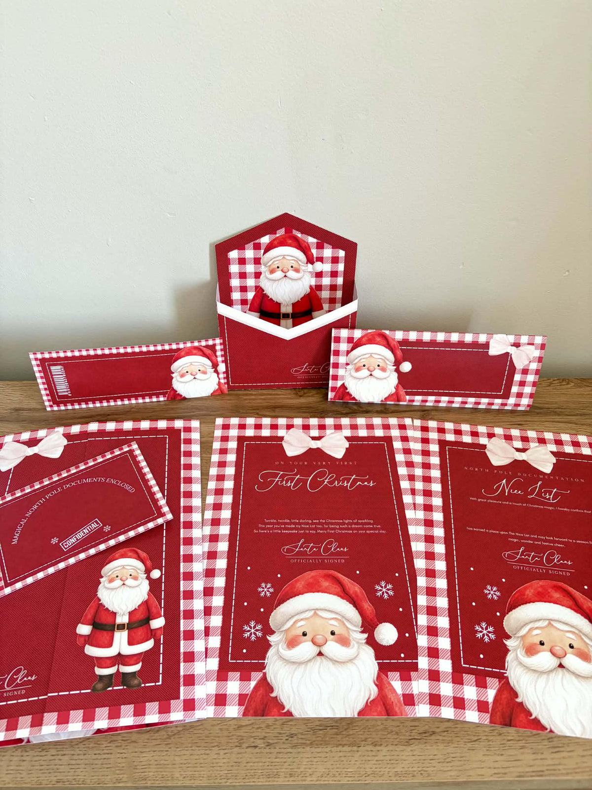 Red Gingham Santa Collection